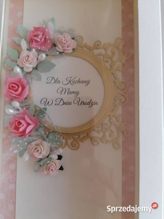 Kartka w pudełku własnoręcznie wykonana 60 Strzebiń