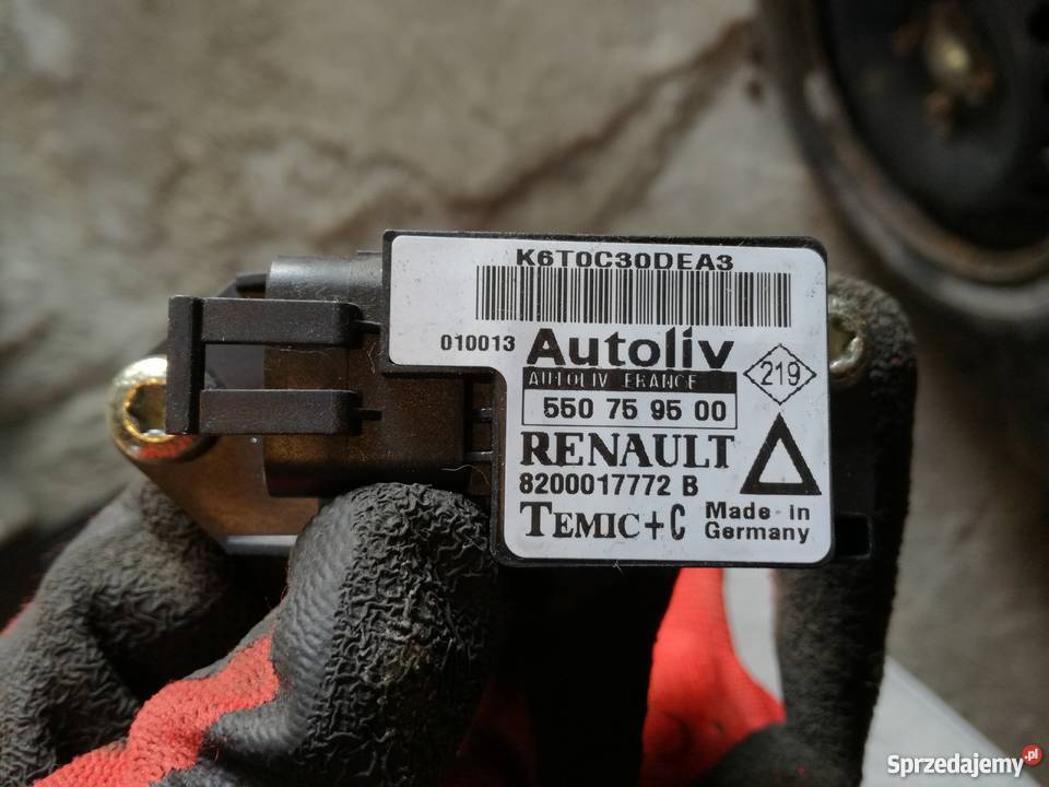 Czujnik sensor uderzeniowy Renault Laguna I lift Układ elektryczny
