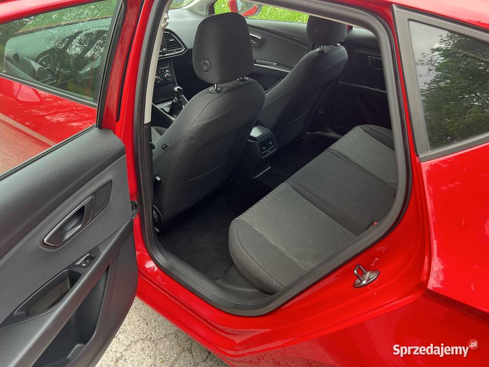 Seat Leon III 16 TDI 105 Hatchback 5D Czerwony Nowa Słupia