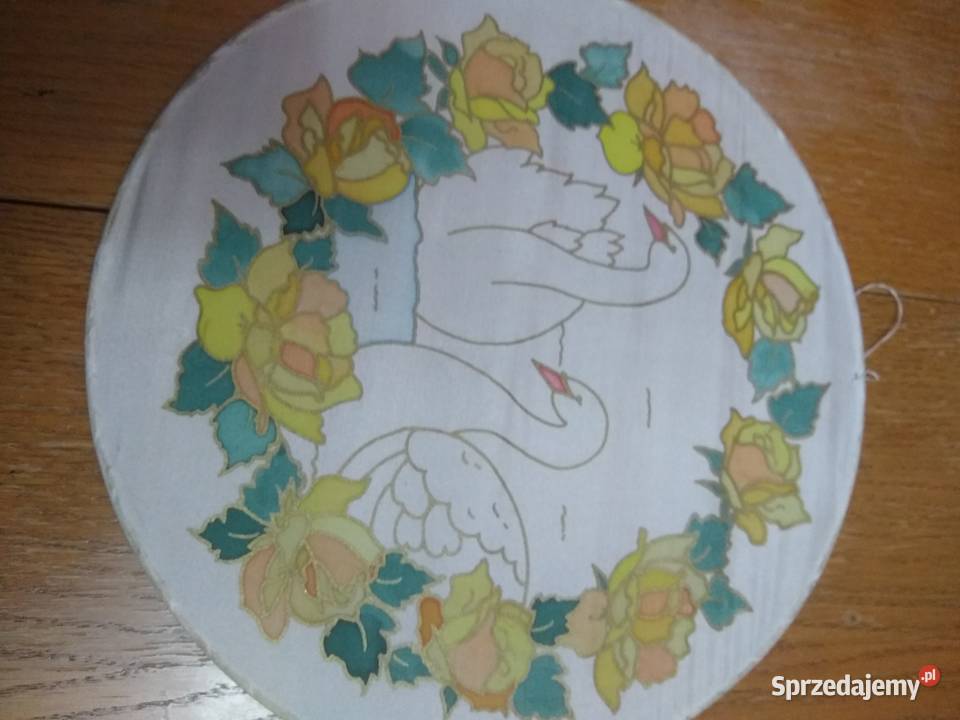 Jedwabne ręcznie malowane okienne ozdoby pomorskie Miłobądz