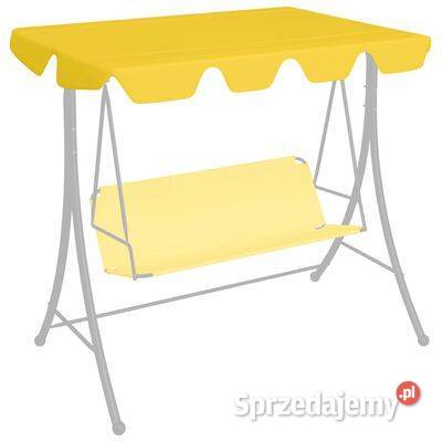 vidaXL Zadaszenie do huśtawki ogrodowej żółte