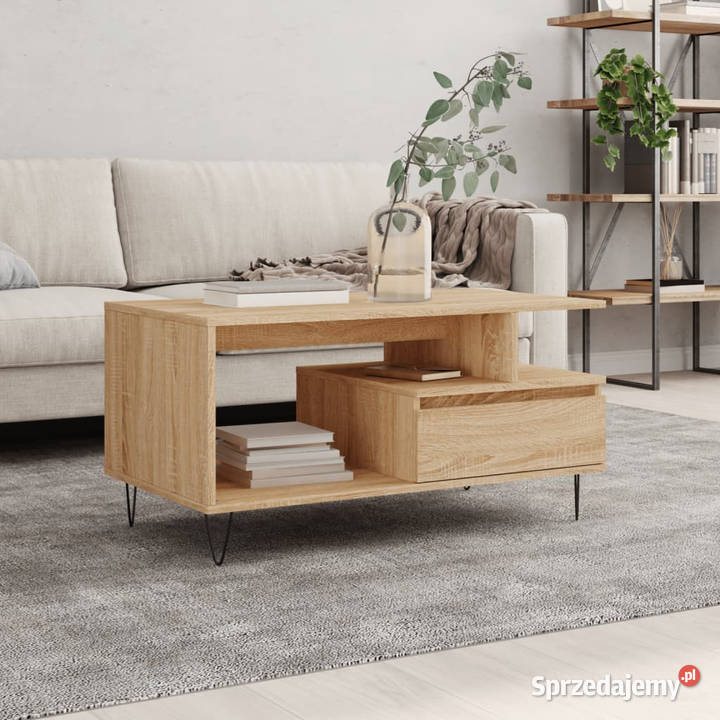 Stolik kawowy dąb sonoma 90x49x45 materiał Stoły Warszawa