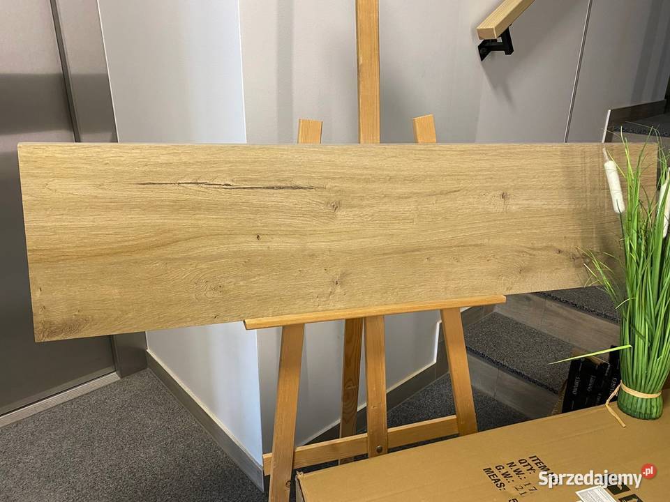 płytka gres 30x120 stopnica dąb drewno Wykończenie Zakopane