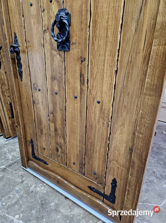 Drzwi DŁUGOSZ drewniane zewnętrzne góralskie Ostrów Wielkopolski