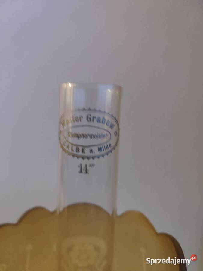 Stara francuska porcelanowa lampa naftowa n4