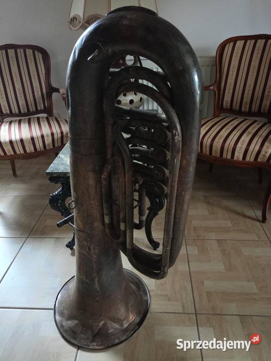 Zabytkowy Instrument TUBA Gebr Alexander Mainz Drawski Młyn