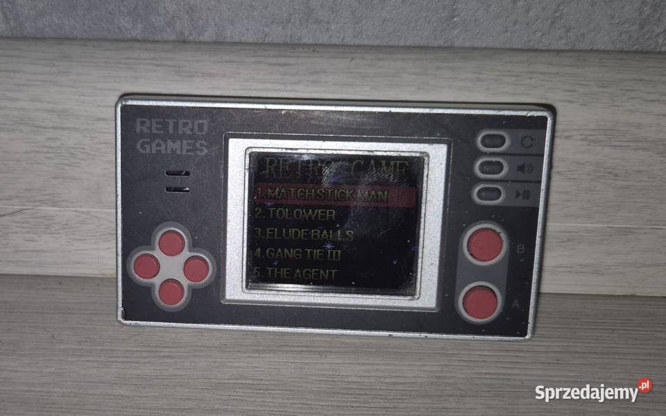 Mini retro konsola szary/srebrny