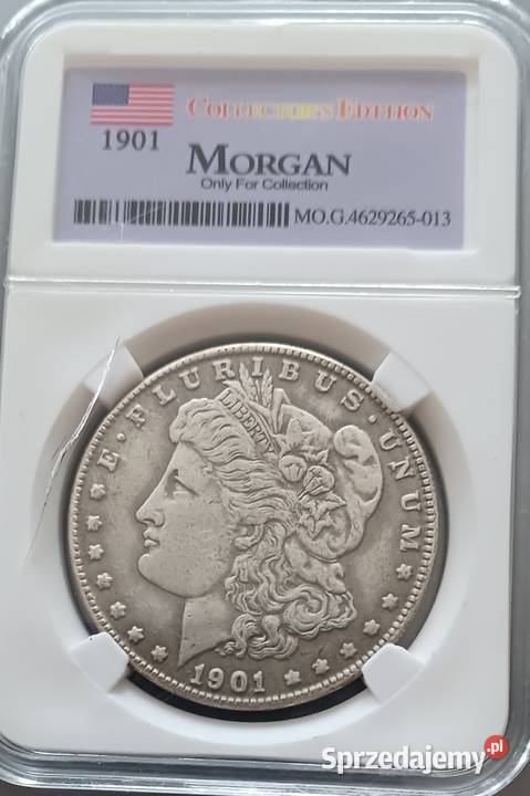 1 Dolar USA 1901 r Morgan men S Slab Kopia Konin