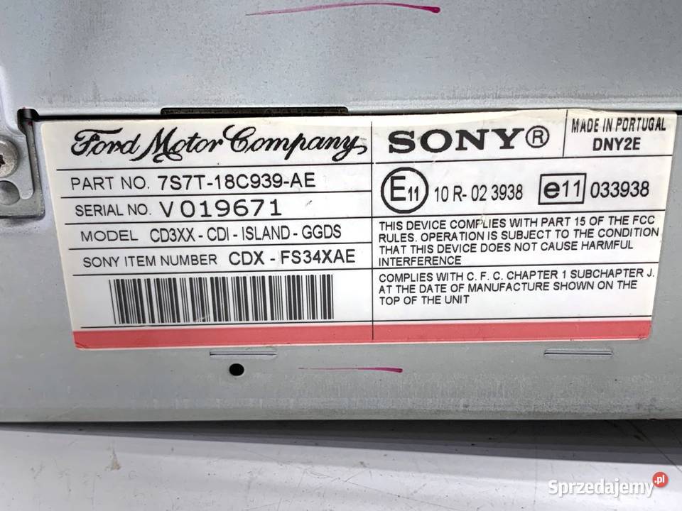 RADIO FORD MONDEO MK4 7S7T18C939AE 0715