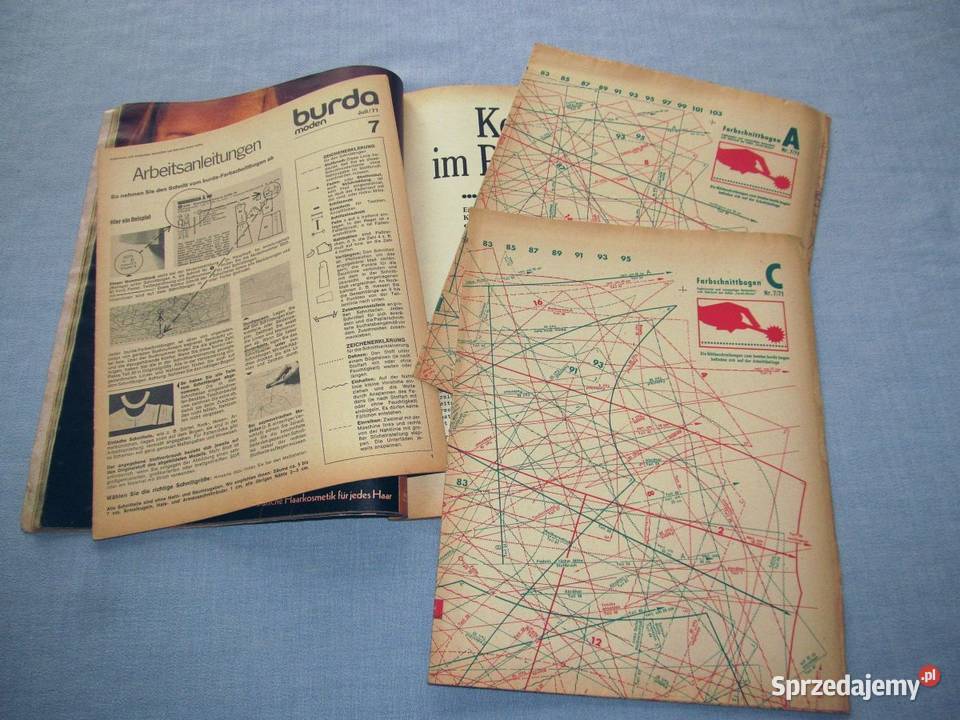 Burda Moden 71971 magazyn mody wykroje Vintage Skępe sprzedam