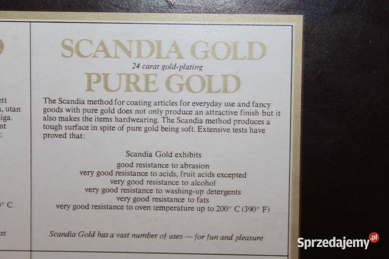 Komplet okrągłych tacek Scandia Gold 24 k Szczecin sprzedam