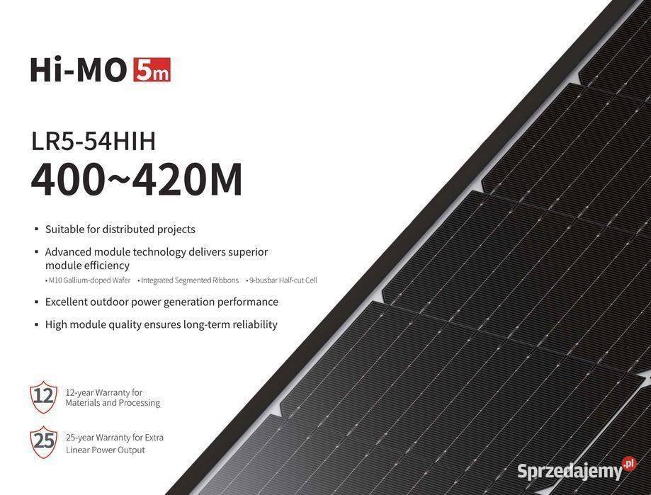 PALETA 36 Panel fotowoltaiczny LONGI 405W BLACK małopolskie