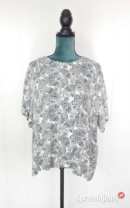 Bluzka HM 44 2XL XXL top koszulka lekka wiskoza zielony