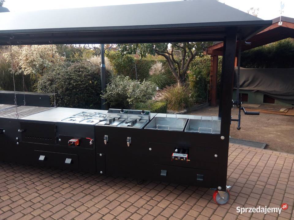 Grill cateringowy gastronomiczny gazowy węglowy Damasławek