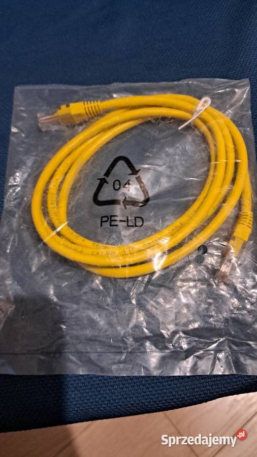 Kabel Ethernet LAN RJ45 czarny 15 m Nowy Internet i komunikacja Warszawa