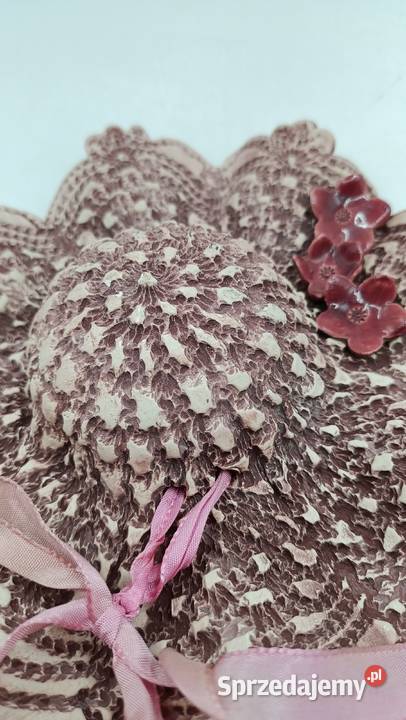 Ceramiczny dekoracyjny kapelusz ozdoba Zamość