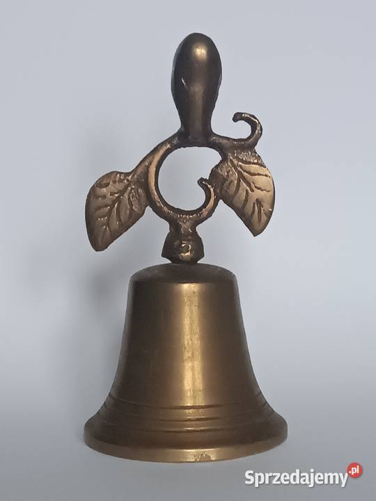 Mosiężny dzwonek ozdobny z motywem winorośli Antyki Rzeszów sprzedam