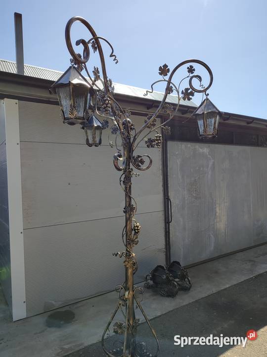 Lampa latarnia ogrodowa kuta ocynkowana i Ogród sprzedam