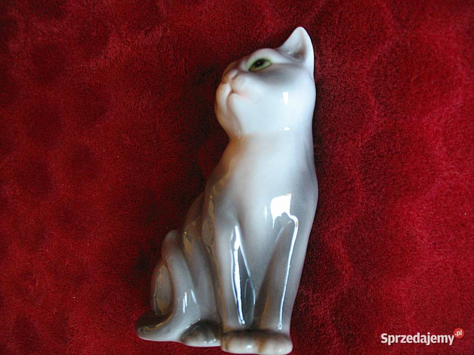 Kot szary Figurka ceramika 14 x 9 x 6 mazowieckie Siedlce