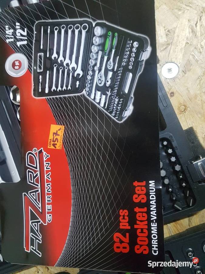 Klucze zestaw 82 PCS HAZARD nasadowe z płaskimi Głogowa