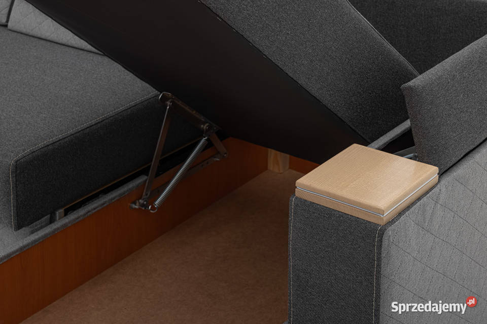 Narożnik Tapicerowany Dwukolorowy Szary DAVOS podkarpackie Rzeszów