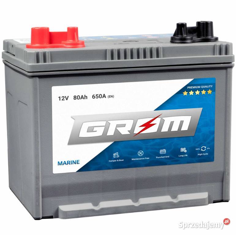 Akumulator GROM MARINE 80Ah 650A M31DC osobowe