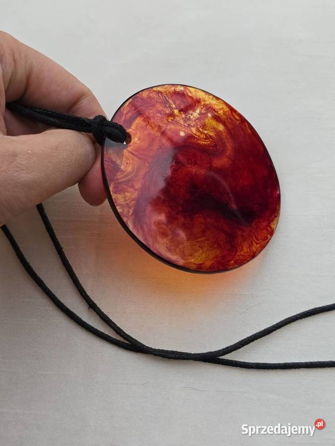 Naszyjnik Bursztyn z żywicy epoksydowej Rzeszów