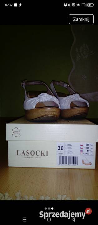 Sandałki damskie na koturnie Sandały i klapki