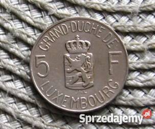 Luksemburg 5 Frank 1962r Numizmatyka Kalisz