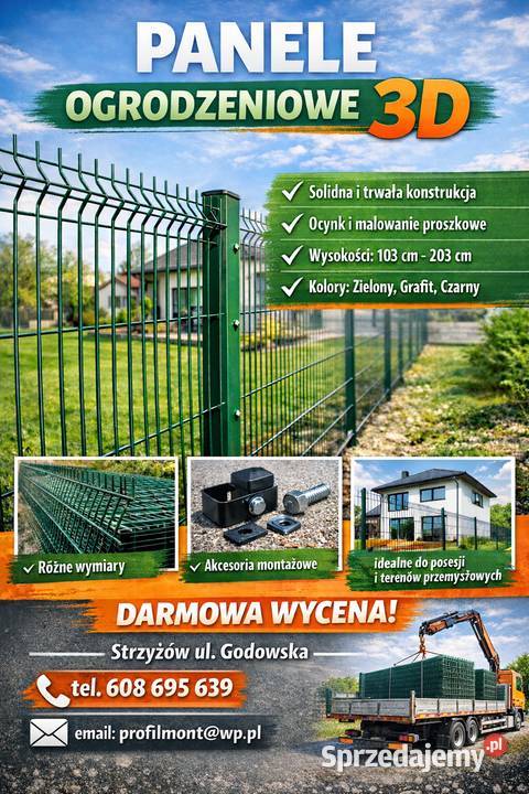 Panele ogrodzeniowe 3D