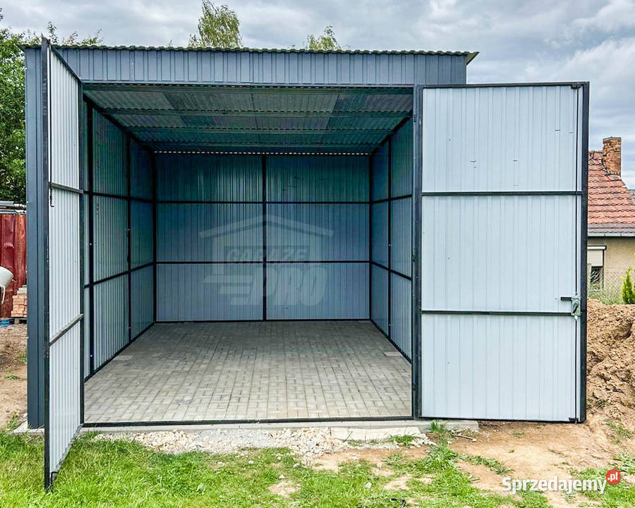 Garaż Blaszany 3x55m Brama Dwuskrzydłowa blacha Cieszyn