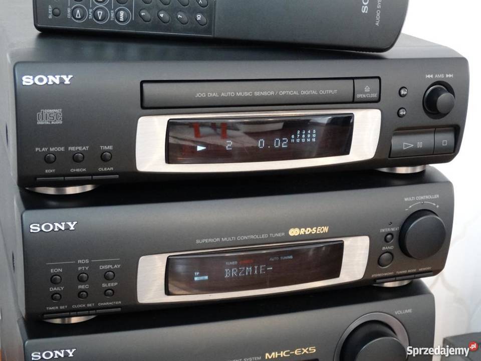 Wieża Sony MHCEX5 kol pilot Mocna WYSYŁKA Wieże i miniwieże