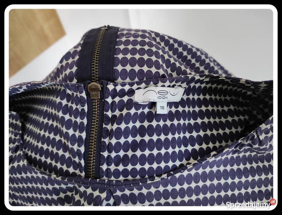Look bluzka 44 XXL wzorzysta w fioletowe owale Płock sprzedam