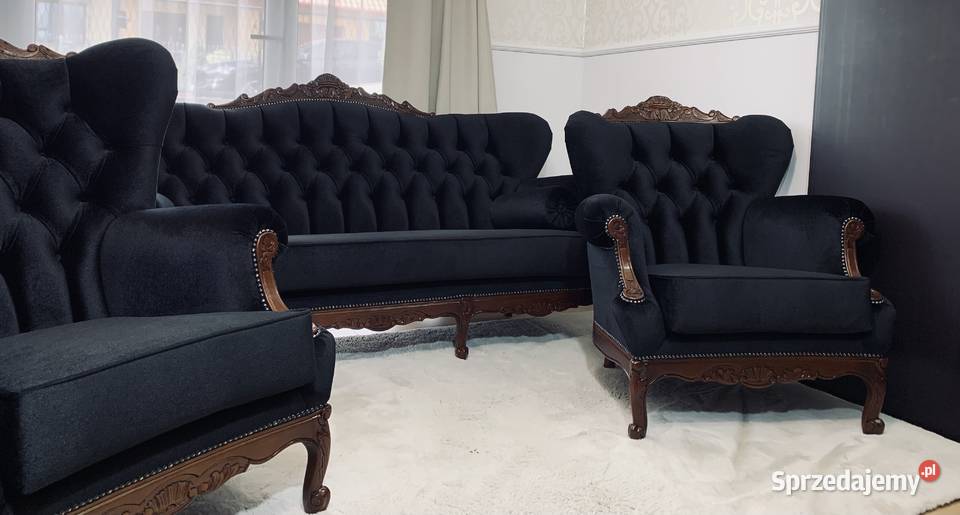 Komplet zestaw sofa fotele wypoczynkowy Ludwik Jagodnik