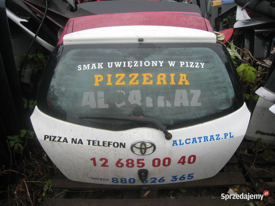 Klapa tylna szyba tylna biała Toyota Yaris II 06 Kraków