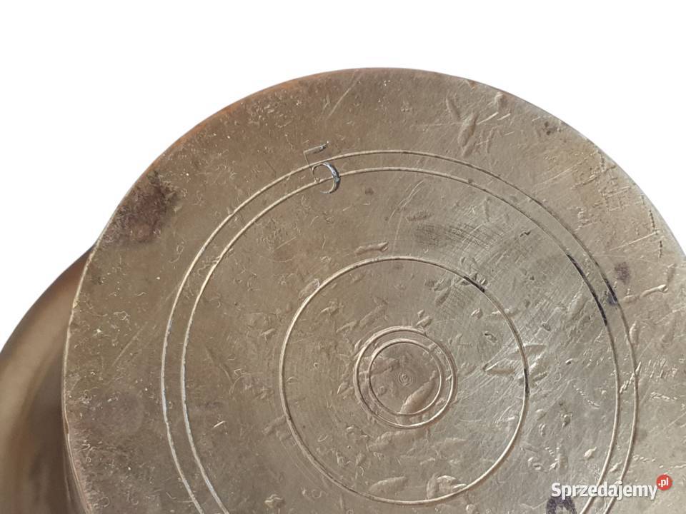 Stary mosiężny moździerz kuchenny sygnowany lata Antyki, Sztuka, Kolekcje