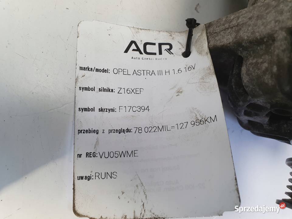 Opel Astra III H 16 16V ALTERNATOR 100A 55556067 Janów