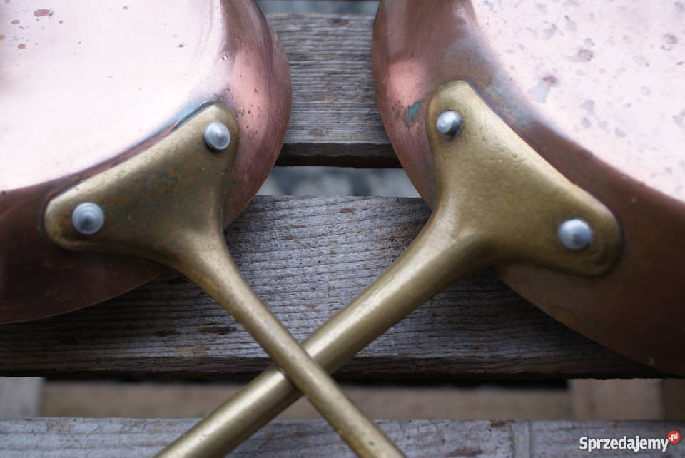 Patelnia miedziana śred 24 i 18 komplet 2 Warszawa