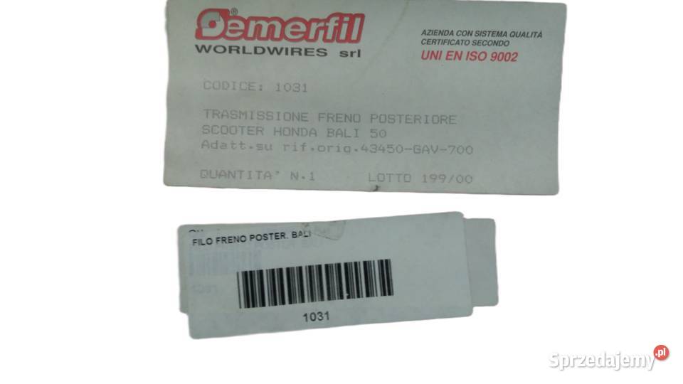 LINKA HAMULCA SEMERFIL HONDA BALI 50 1031 podlaskie Bielsk Podlaski