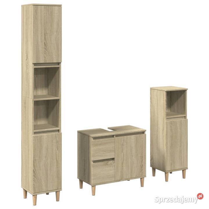 vidaXL 3cz zestaw mebli łazienkowych kolor dąb Zestawy mebli ogrodowych mazowieckie Warszawa