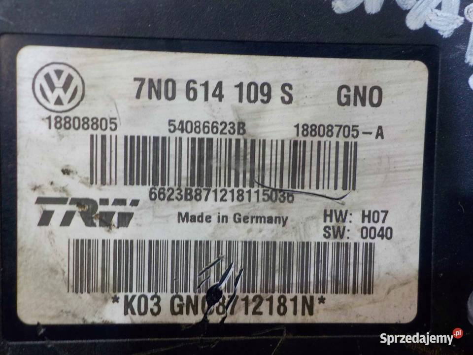 SEAT ALHAMBRA II 20 TDI 15r pompa ABS 7N0614109S Układ hamulcowy mazowieckie Suków