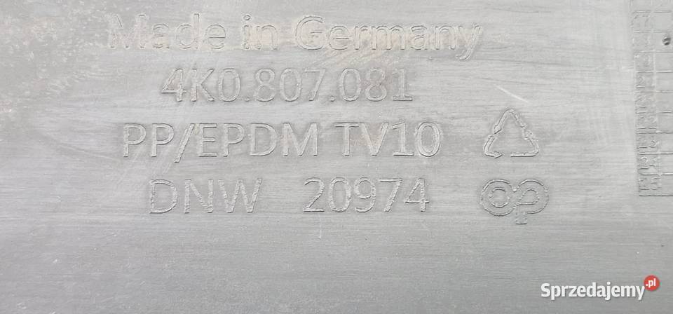 AUDI A6 C8 OSŁONA PASA PRZEDNIEGO 4K0807155