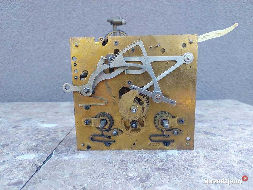 634 Mechanizm starego zegara ściennego Mauthe Antyki Tczew