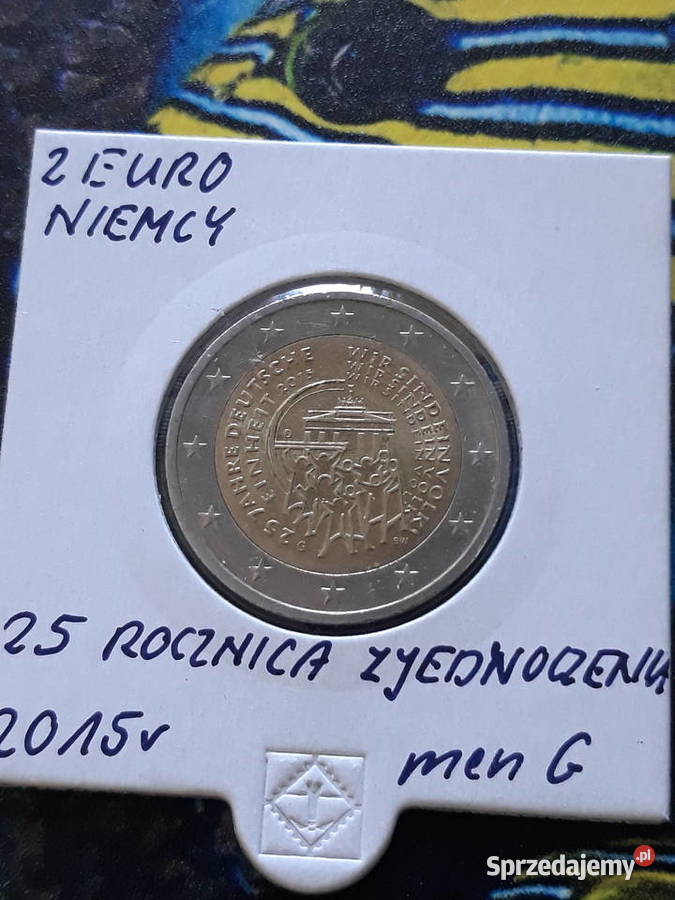 2 Euro Niemcy 25 rZjednoczenia Niemiec 2015 r Konin