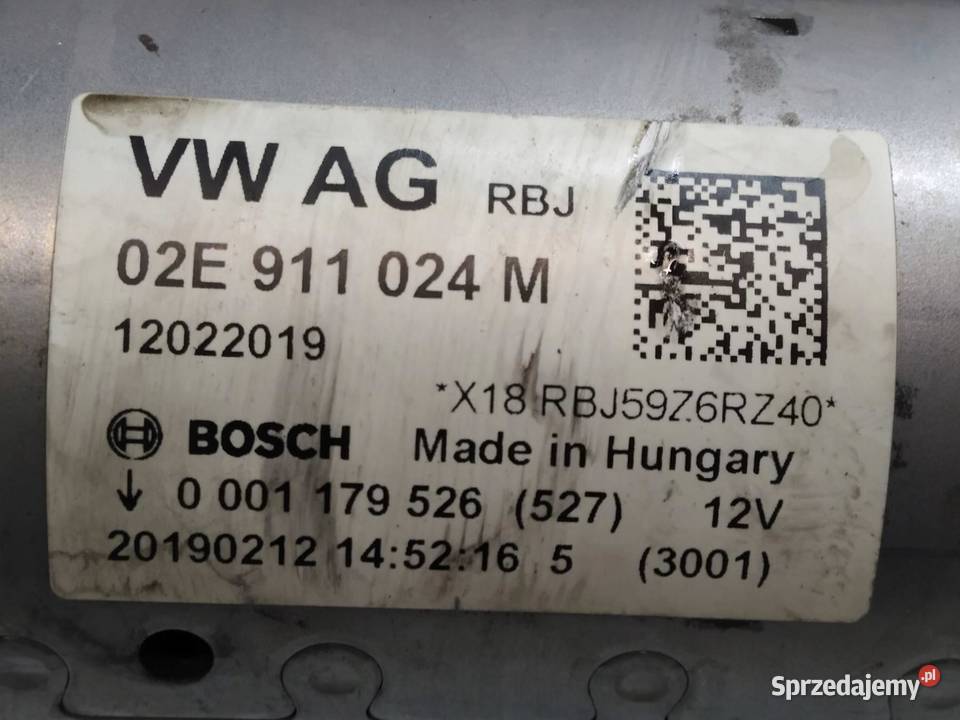 ROZRUSZNIK 02E911024M 20 TSI Skoda Superb III sprzedam