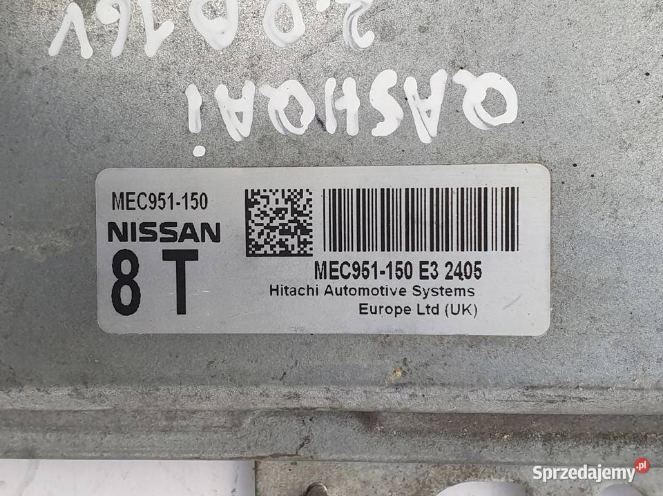 STEROWNIK SILNIKA Nissan Qashqai 20 16V komputer osobowe Komputery lubelskie