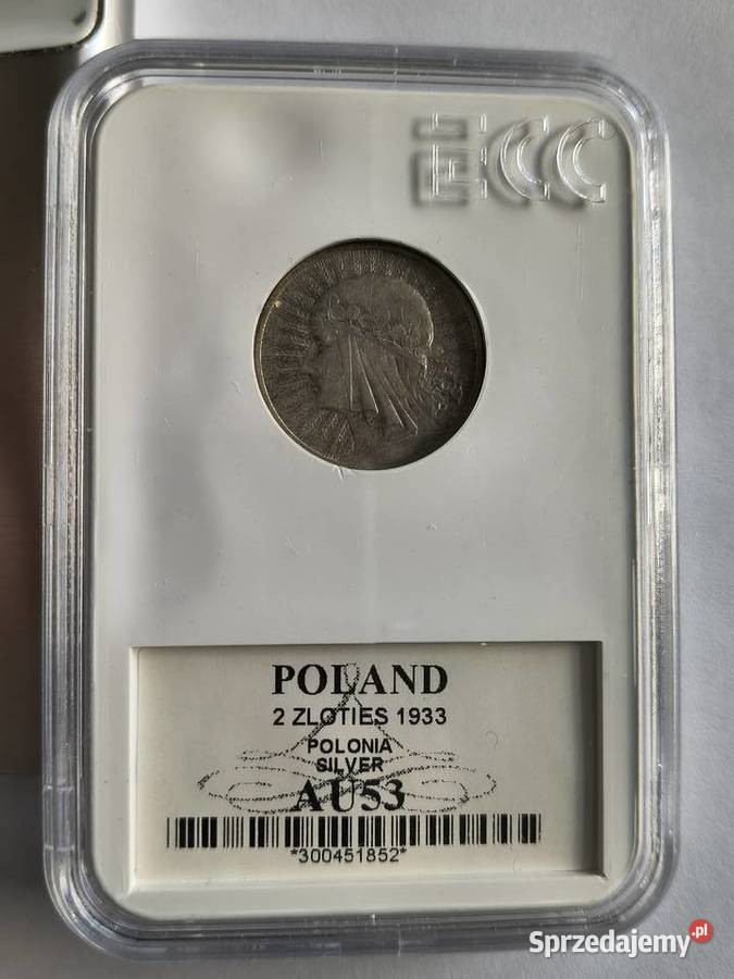 2 1933 Polonia grading GNC nota AU53 Szczecin