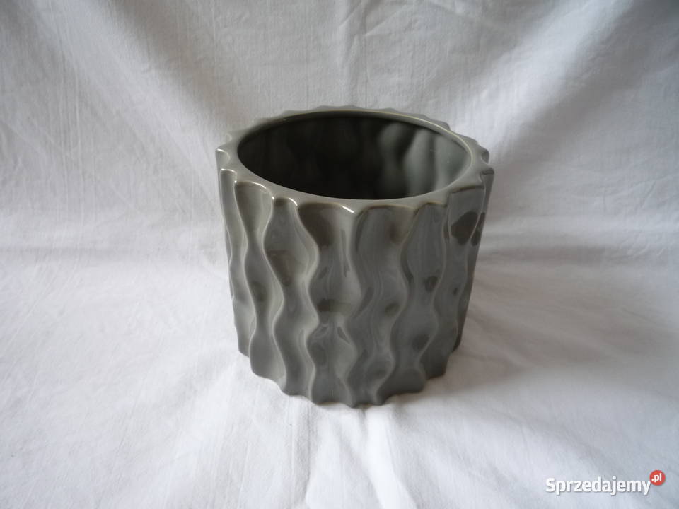 Szara doniczka osłonka na doniczkę zachodniopomorskie Szczecin