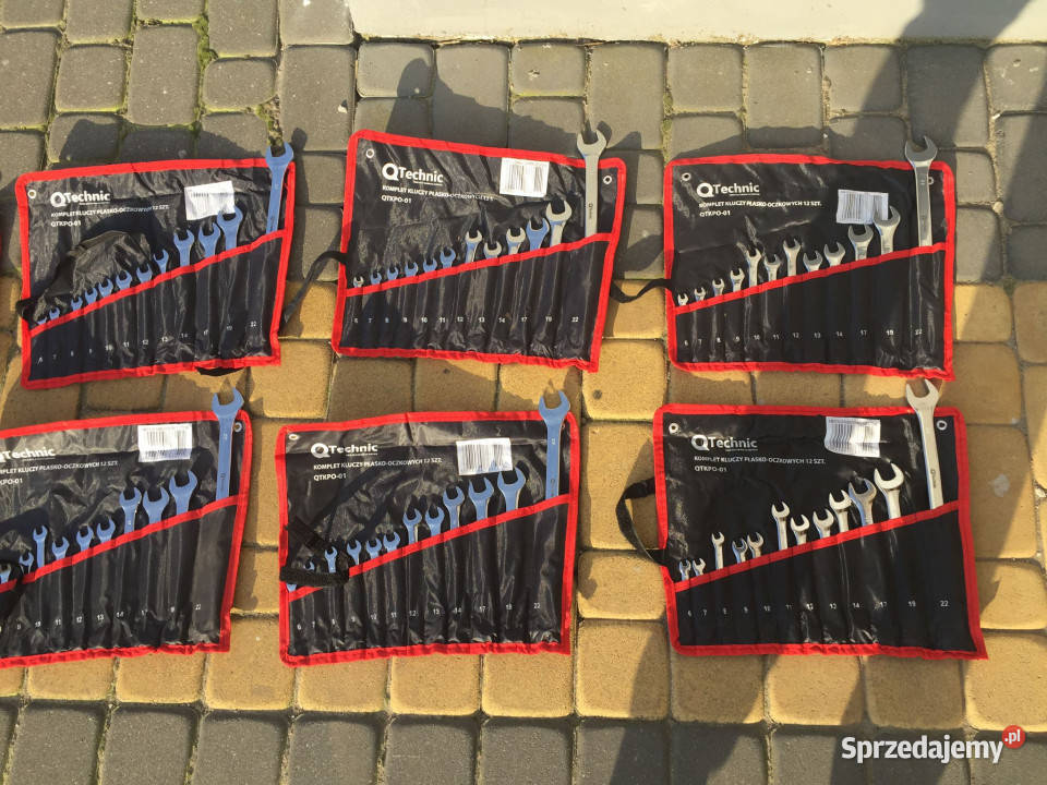 Klucze płasko oczkowe 10 kompletów 622 NOWE Ruda