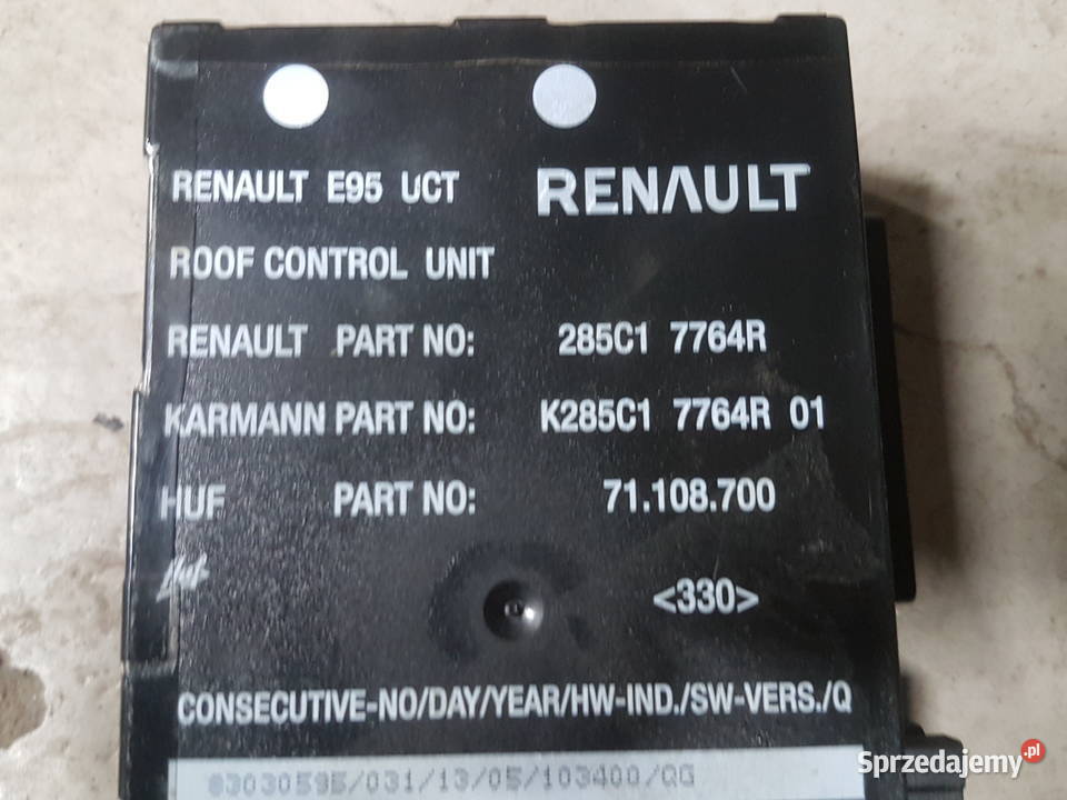 RENAULT MEGANE III CABRIO KABRIOLET STEROWNIK osobowe Komputery Turkowice